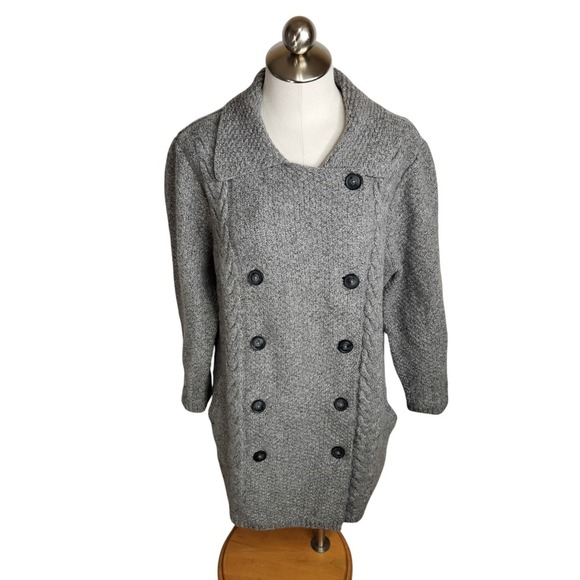Pendleton Sweaters - Pendleton Woolen Mills Womens Lambswool Blend Cardigan Sweater Gray Plus Size 2X